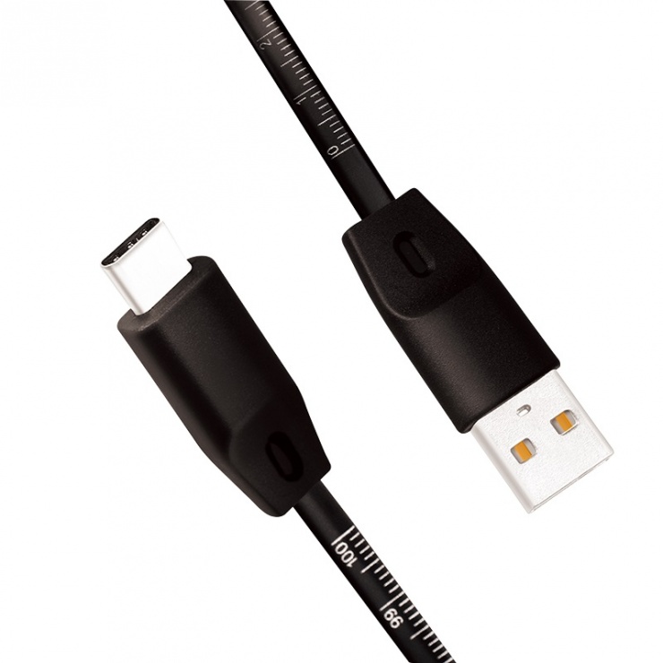 Imagine Cablu USB-C la USB 2.0 cu metraj T-T 1m Negru, Logilink CU0157